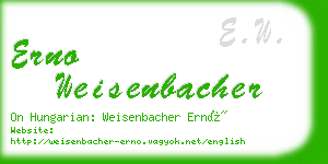 erno weisenbacher business card